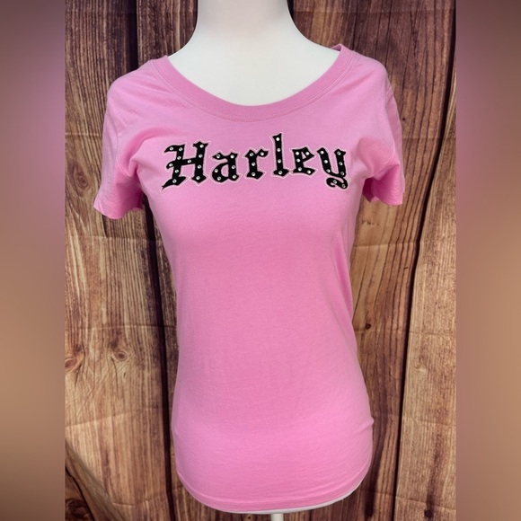 Harley-Davidson Tops - Harley Davidson pink cotton fitted tshirt women’s size M